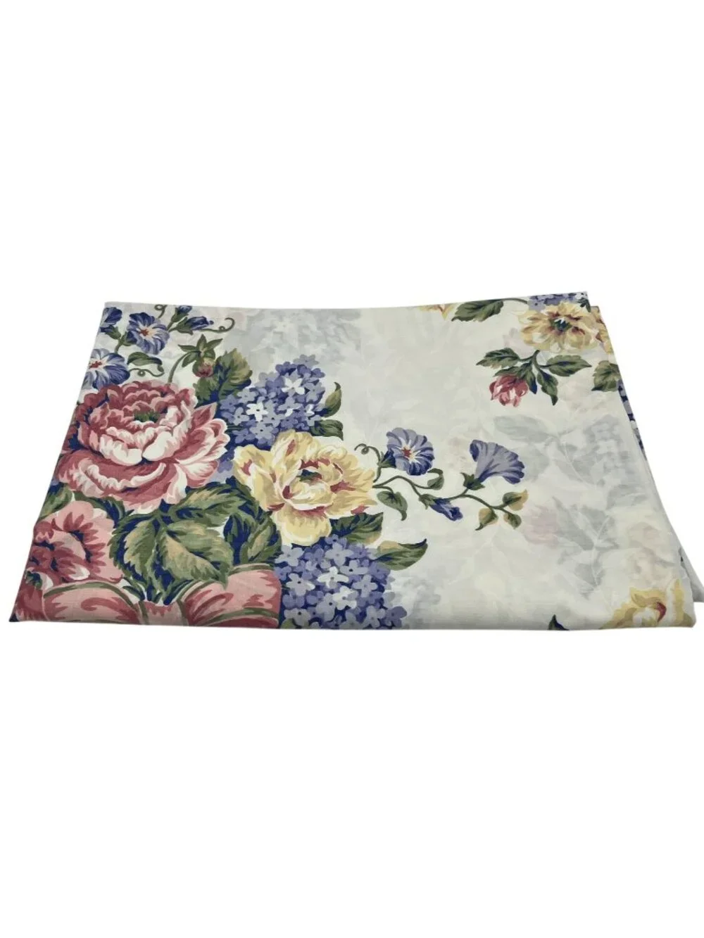 Vintage Cannon Jumeau Floral No Iron Individual Flat Sheet Whimsical Bedding